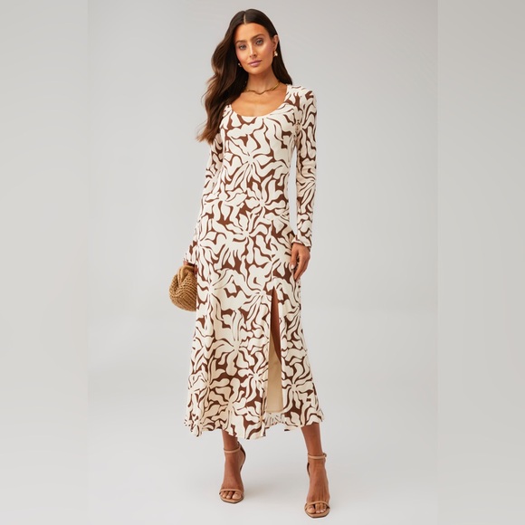 REVOLVE Dresses & Skirts - Mon Renn HIGH TIDE LONG SLEEVE DRESS‎ - HIGH TIDE COFFEE